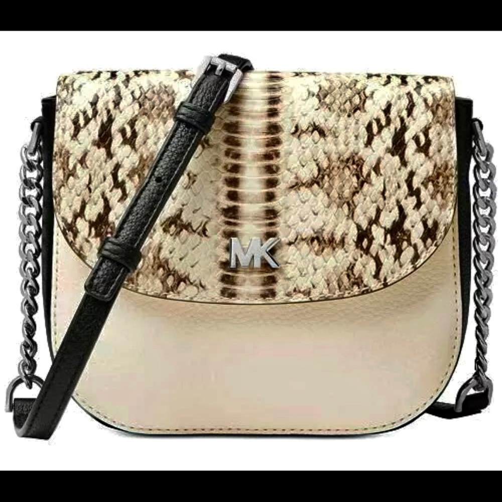 🌸 Michael Kors half dome Crossbody python NEW - Picture 1 of 1
